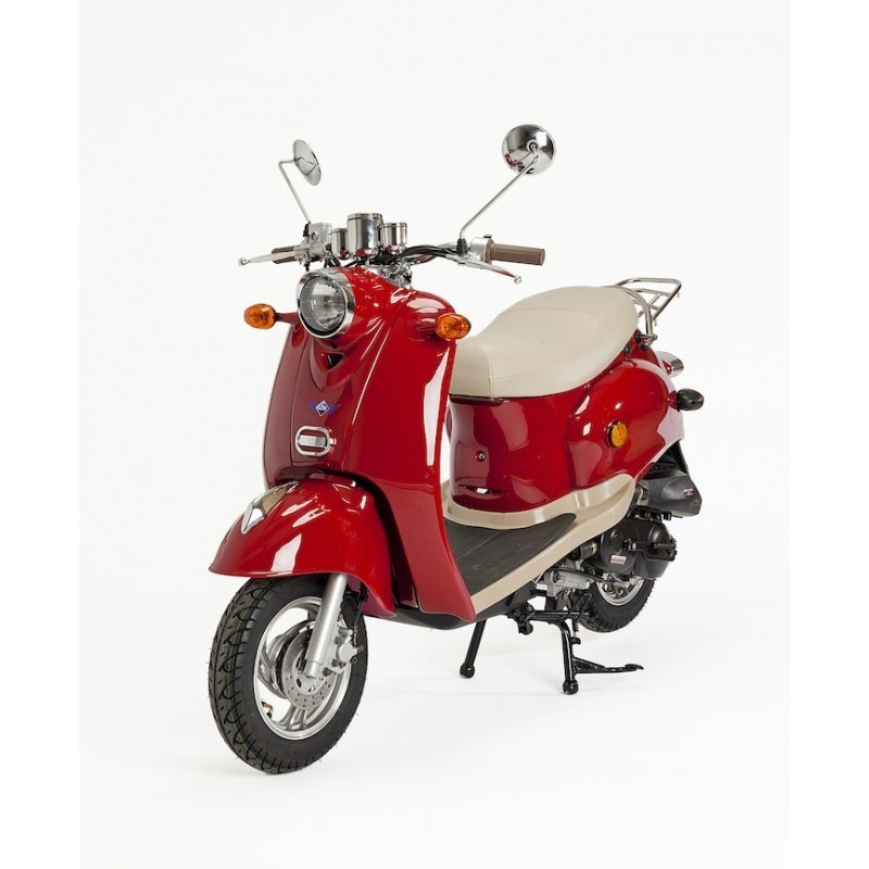 Scooter ROUGE RETRO-50cc-ZN50QT-A