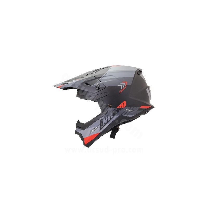 CASQUE CROSS NOEND DAGGER NOIR / ROUGE MAT TAILLE M 57/58 CM