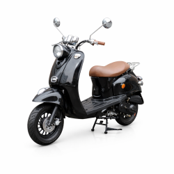 Scooter Noir  RETRO-50cc-ZN50QT-A