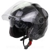 CASQUE JET NOEND CITY NOIR BRILLANT DOUBLE ECRAN TAILLE M 57/58CM