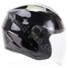 CASQUE JET NOEND CITY NOIR BRILLANT DOUBLE ECRAN TAILLE M 57/58CM